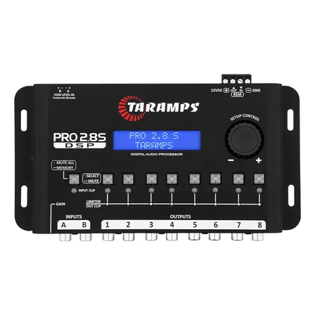 Processador De Áudio Taramps Pro 2.8s Para Som Automotivo Preto