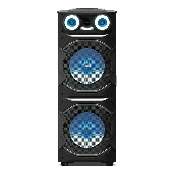 Caixa De Som Amplificada Philco Pcx26000 Bluetooth Entrada Usb, Auxiliar P2 Radio Fm 2600w Preta