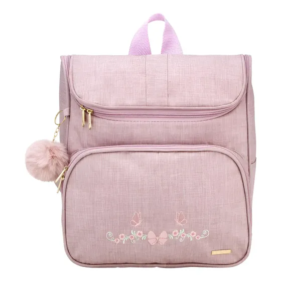 Mochila Maternidade Luxo Baby Garden Rosa Menina Liso