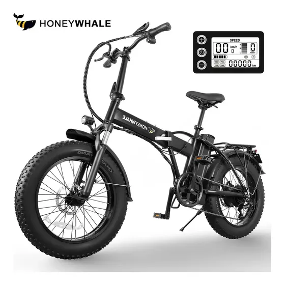 Bicicleta Elétrica Dobrável Honeywhale F6 Pro-S com Motor 900W e Aro 20