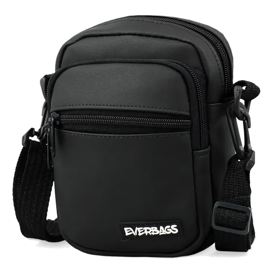 Bolsa Pochete Necessaire Shoulder Bag Everbags Eb Preta Emborrahada