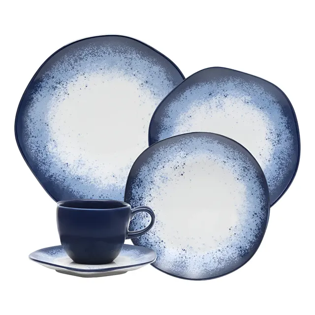 Aparelho de Jantar 20 peças Galapagos Ryo Oxford Porcelana