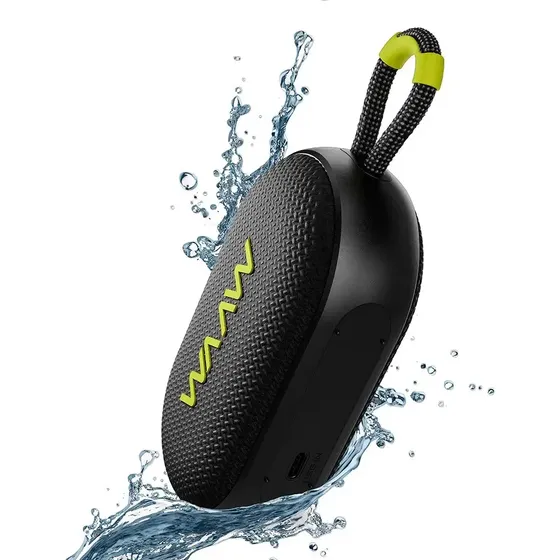 Caixa De Som Portátil Bluetooth Tws Waaw By Alok Me 110 Preto e Verde