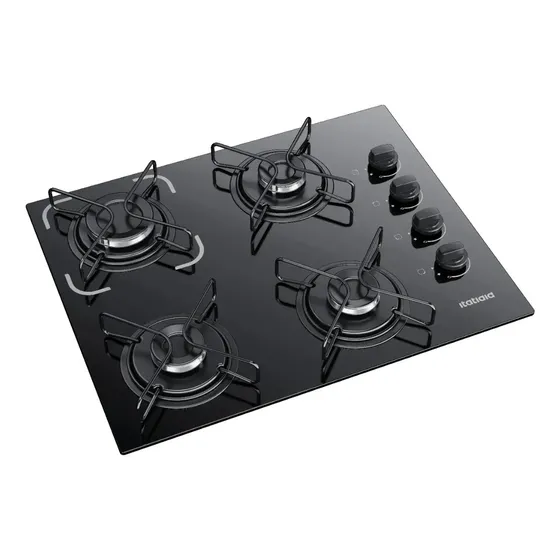 Fogão Cooktop Itatiaia Essencial 4 Bocas À Gás Preto-bivolt