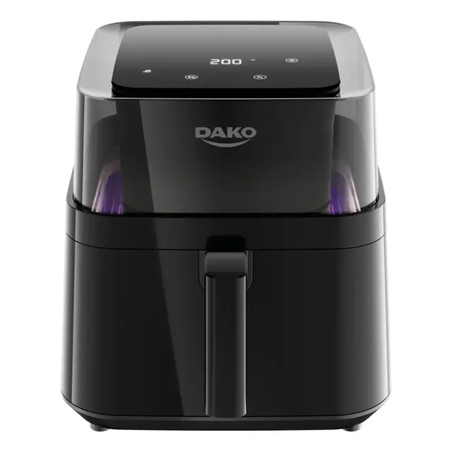 Fritadeira Air Fryer Dako Digital 6 Litros 360° 4 Em 1 Cor Preto