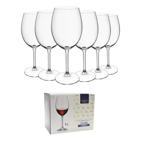 Jogo 6 Taças Cristal Titanium Vinho Tinto 580ml