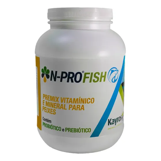 N-pro Fish Pote 1,5kg - Premix Vitamínico Para Peixes Aquacultura Comida de Peixe Probiótico Biorremediador Tanque