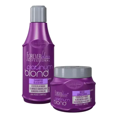 Kit Platinum Blond Matização Efeito Platinado Forever Liss