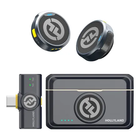 Hollyland Microfone Sem Fio Duplo Lark M2 Usb-c Para iPhone Cor Preto
