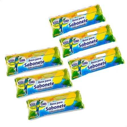Kit 6 De Base Glicerina Para Sabonete Branca E Transparente