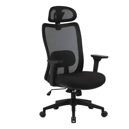Cadeira Ergonômica De Escritório Astra Pro Preta Elements Preto Tecido