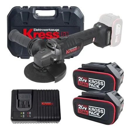 Esmerilhadeira Angular A Bateria Kress Kuh10.3 Preta Brushless Preto 20v