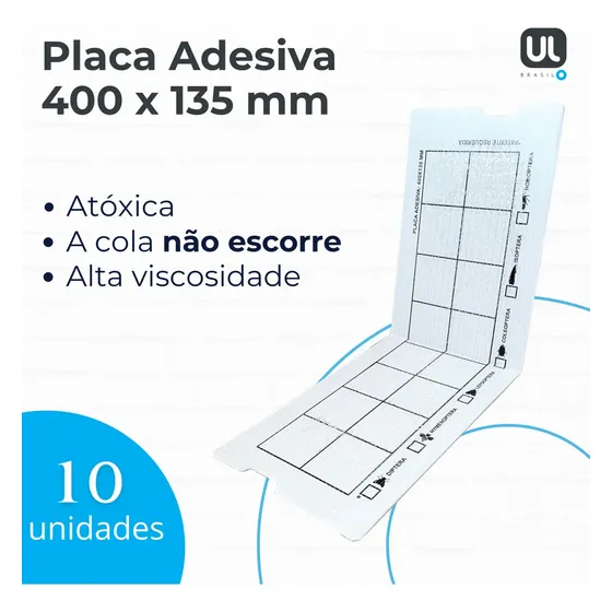 10 Pçs - Refil 400x135 Mm Armadilha Pega Mata Mosca Mosquito