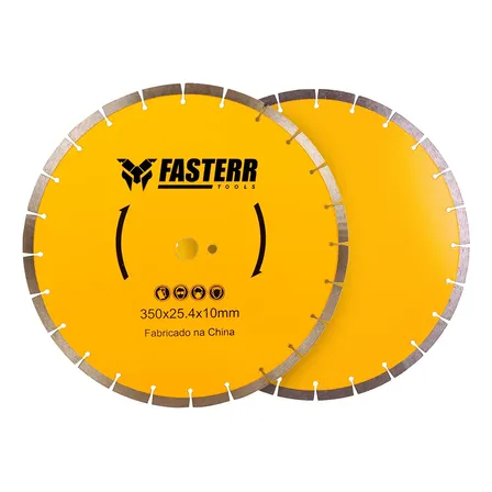 Disco De Corte Diamantado P/ Asfalto 14 Pol 350x25,4 Fasterr Cor Amarelo