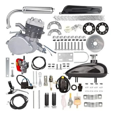 Kit Completo Motor Knakasaki 80cc 2t Para Bike Cor Prata