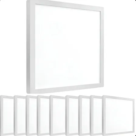 Kit 10 Painel Plafon Led Branco Frio 36w 40x40 Sobrepor Estrutura Branco-frio 6500k