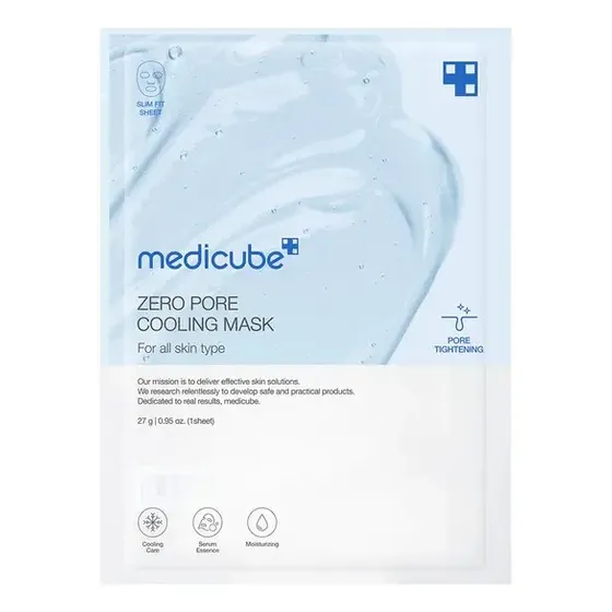 Máscara de resfriamento Medicube Zero Pore — máscara calmante, 1 peça, tipo de pele, todos os tipos de pele