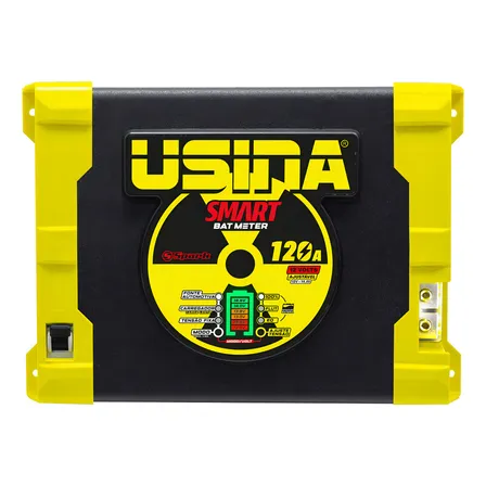 Fonte Automotiva Usina Smart Bat Meter 120a Bivolt 1500w Som Carro Amarelo