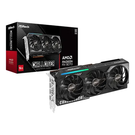 Placa Gráfica Amd Radeon Rx 9070 Asrock Challenger 16gb Gddr6