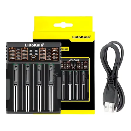 Carregador Inteligente Liitokala Lii-402 Para Baterias 18650 Aa Aaa