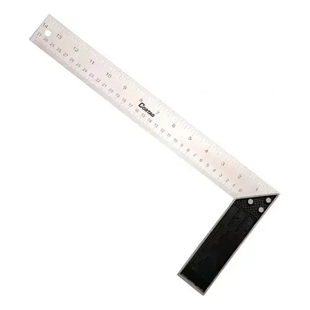 Esquadro 35cm Cabo Alumínio 14 Cortag Prateado