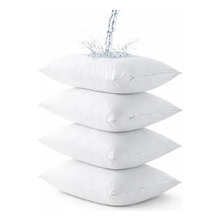 Kit 4 Capa de Travesseiro Repelente Protetoras com Zíper Impermeáveis Antiácaro Silenciosas Não Faz Barulho Laváveis Antialérgicas Proteção Poeira Suor Manchas - 50x70cm - Poliéster - Renova Enxovais