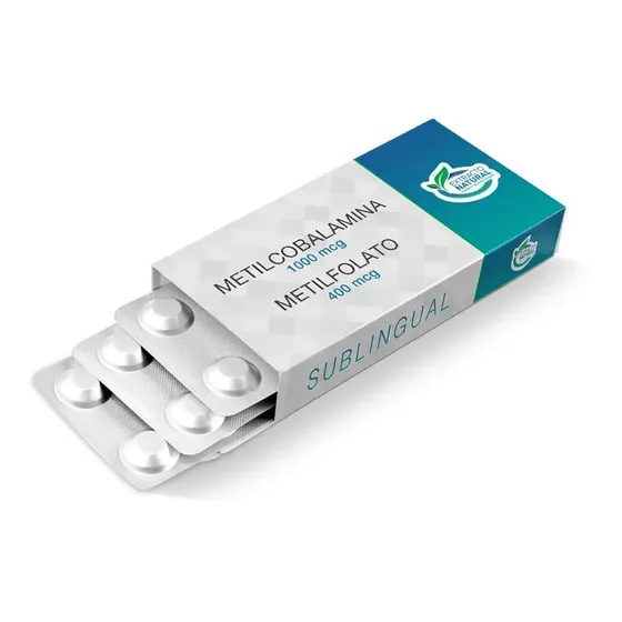 Metilcobalamina 1000mcg+metilfolato 400mcg 120cps Sublingual Sabor Framboesa