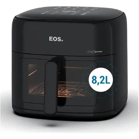 Fritadeira Air Fryer Eos Family 8,2l Digital Eaf80p Cor Preto