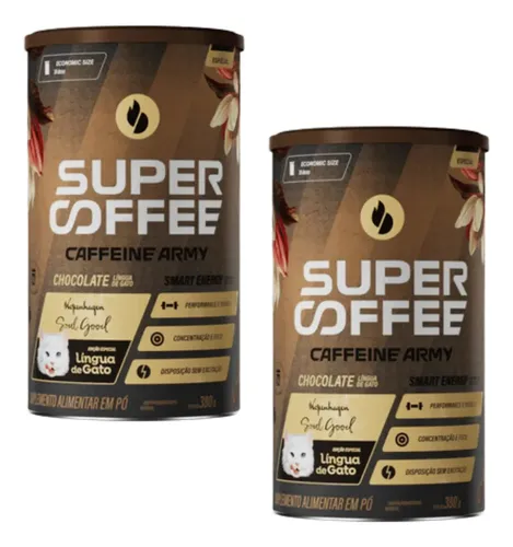 2x Supercoffee Língua De Gato 380g - Caffeine Army Sabor Chocolate