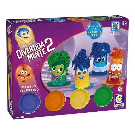 Brinquedo Massinha Divertidamente Cabelo Divertido Cotiplás