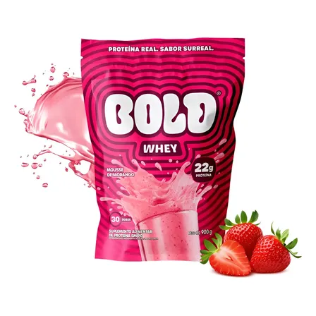 Bold Whey Mousse De Morango Refil 900g