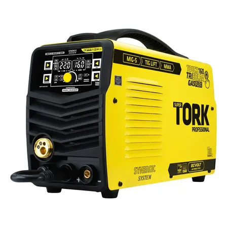 Maquina Solda Super Tork KAB PROFISSIONAL Inversora Mig Gás Flex 160a 5kg Cor Amarelo