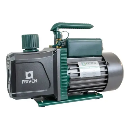 Bomba de Vácuo de Palheta Friven 7 CFM Duplo Estágio Bivolt 3/4 HP