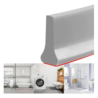 Barreira De Agua Para Banheiro Silicone Box Pia Cozinha 1m C Cinza