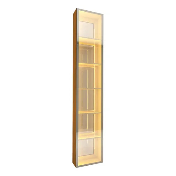 Cristaleira Luminare Reflecta Led 100% Mdf Naturale - Gelius