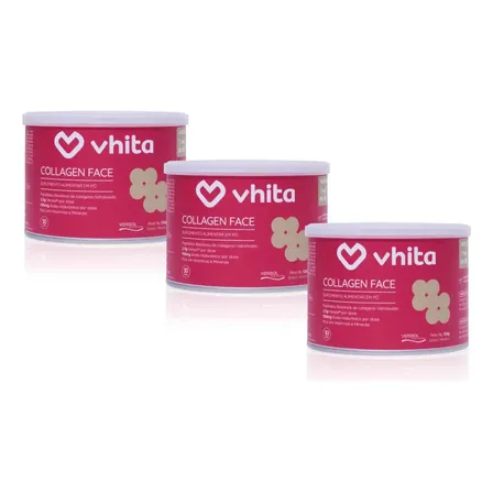 Colágeno Verisol com Ácido Hialurônico Vhita - 3 Latas