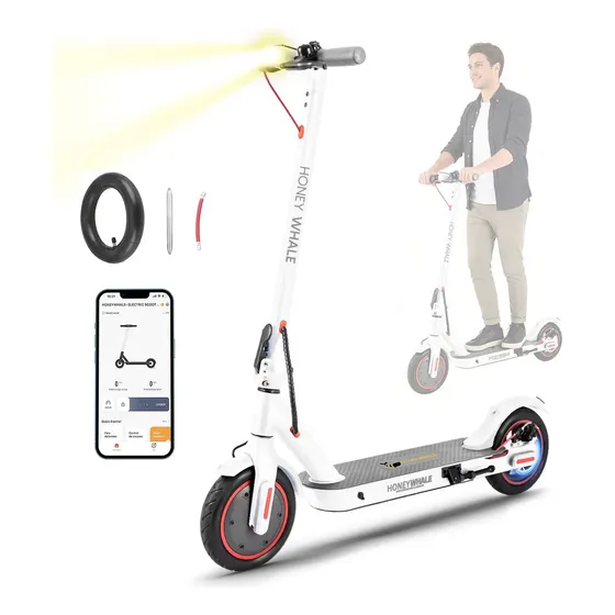 Honeywhale M2 Pro 500w Patinete Elétrico Adulto, Velocidade 32 Km/h (max), 22 Km De Autonomia, Capacidade De Carga 120kg, Honey Whale Scooter Elétrica Com Controle De Cruzeiro(36v 7.8ah)