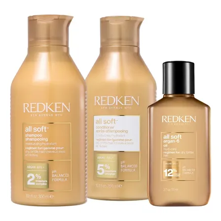 Kit Redken All Soft Argan Duo Oil (3 Produtos)