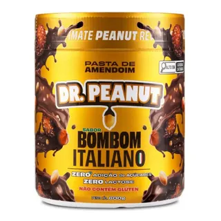 Dr. Peanut Pasta de Amendoim com Whey Isolado 600g Sabor Bombom Italiano