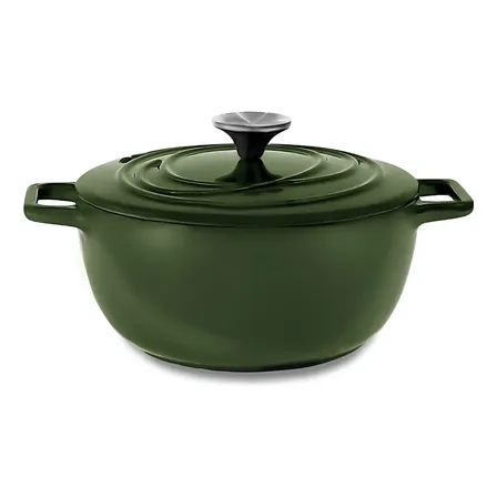 Caçarola De 18cm Com Tampa Em Ferro Fundido Aroma Oxford Verde