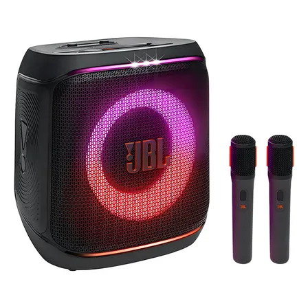 Caixa De Som Jbl Partybox Encore 2 Preta Com 2 Microfones Preto