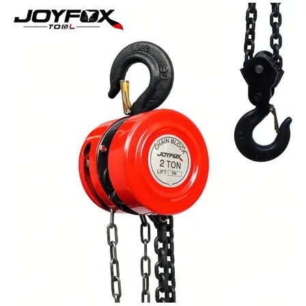 Talha Manual 2 Toneladas 2000 kg com Corrente 5 Metros Elevação Vermelho Joyfox