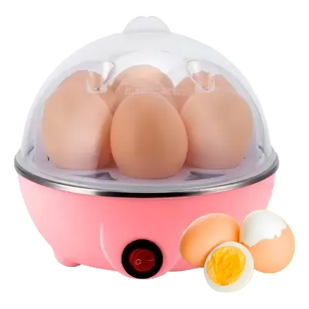 Cozedor De Ovos Elétrico Starhouse Ys-203 Rosa 350w Inox Capacidade 7 Ovos Cozedor Ovos Rosa 127v 60hz