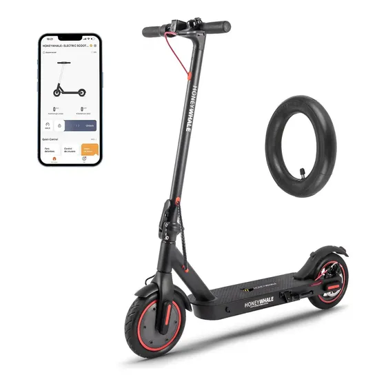 Patinete Elétrico HONEYWHALE M2 Pro Dobrável, com Motor de 500W e Autonomia de 22km