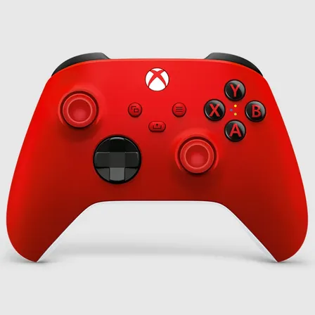 Controle Sem Fio Xbox Series X S Microsoft Pulse Red para PC, One e Smart TVs