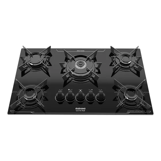 Cooktop 5 Bocas Tripla Chama Itatiaia Electra Plus Bivolt Cor Preto