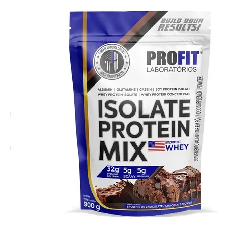 Whey Protein Isolado Isolate Protein Mix 900g Brownie De Chocolate Profit