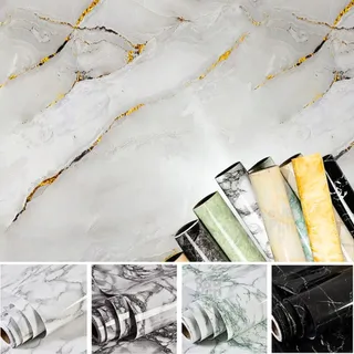 Adesivo Decorativo Papel De Parede Ripas Zara Geométrico 10m Cor Mármore Dourado 01