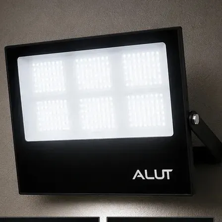 Kit 5 Refletor Led 300w 6500k Branco Frio Ip65 A Prova D'água Preto Cod: Alut010041-5 Alut By Avant 127/220v