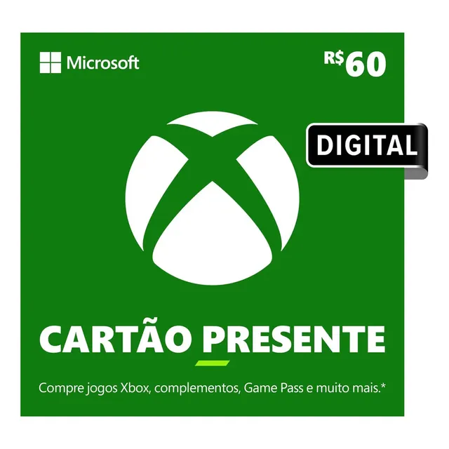 Xbox Cartão Presente R$ 60 Gift Card (digital)